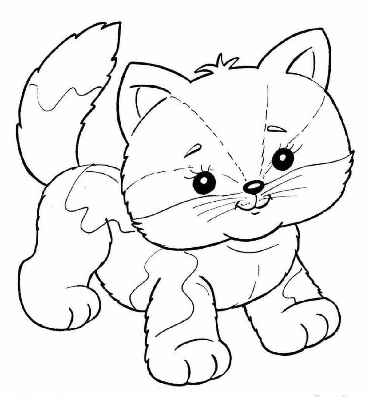 Fun toy for cats coloring book
