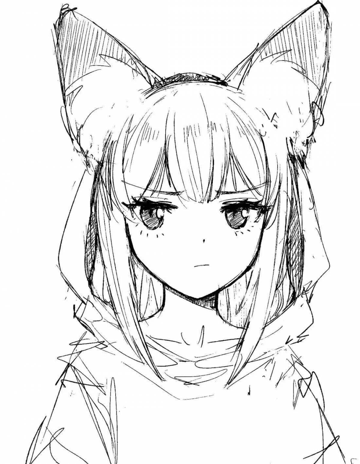 Модная раскраска fox girl