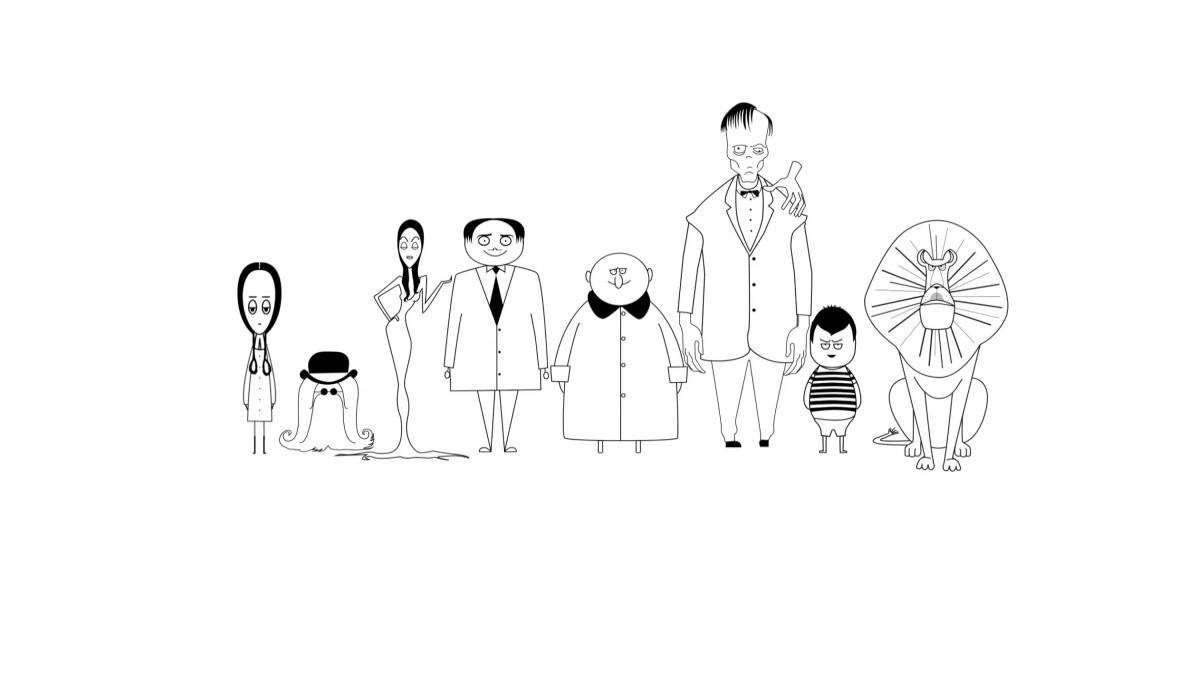 Adorable adams family coloring book