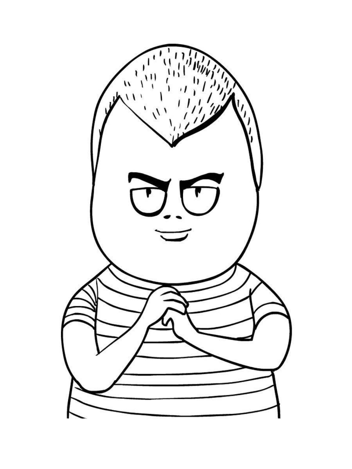 Funny adams family coloring book