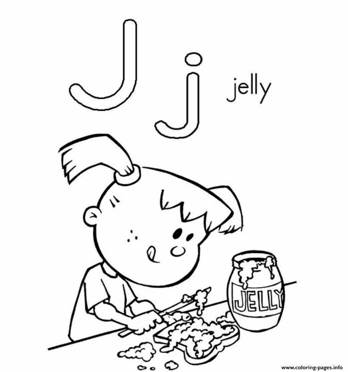 Creative letter j coloring book