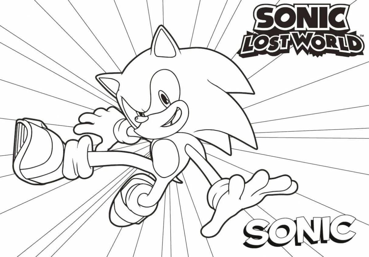 Perfect coloring page sonic theos