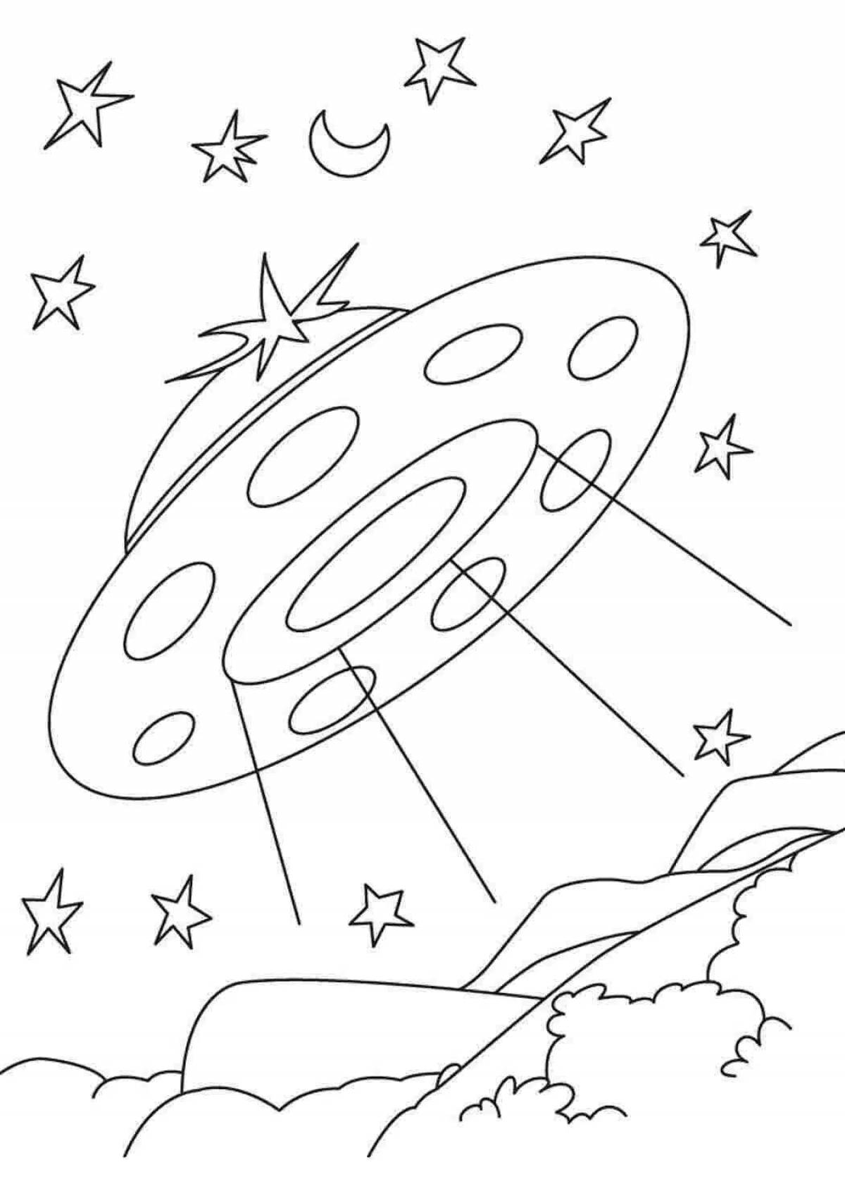 Fantastic space coloring book