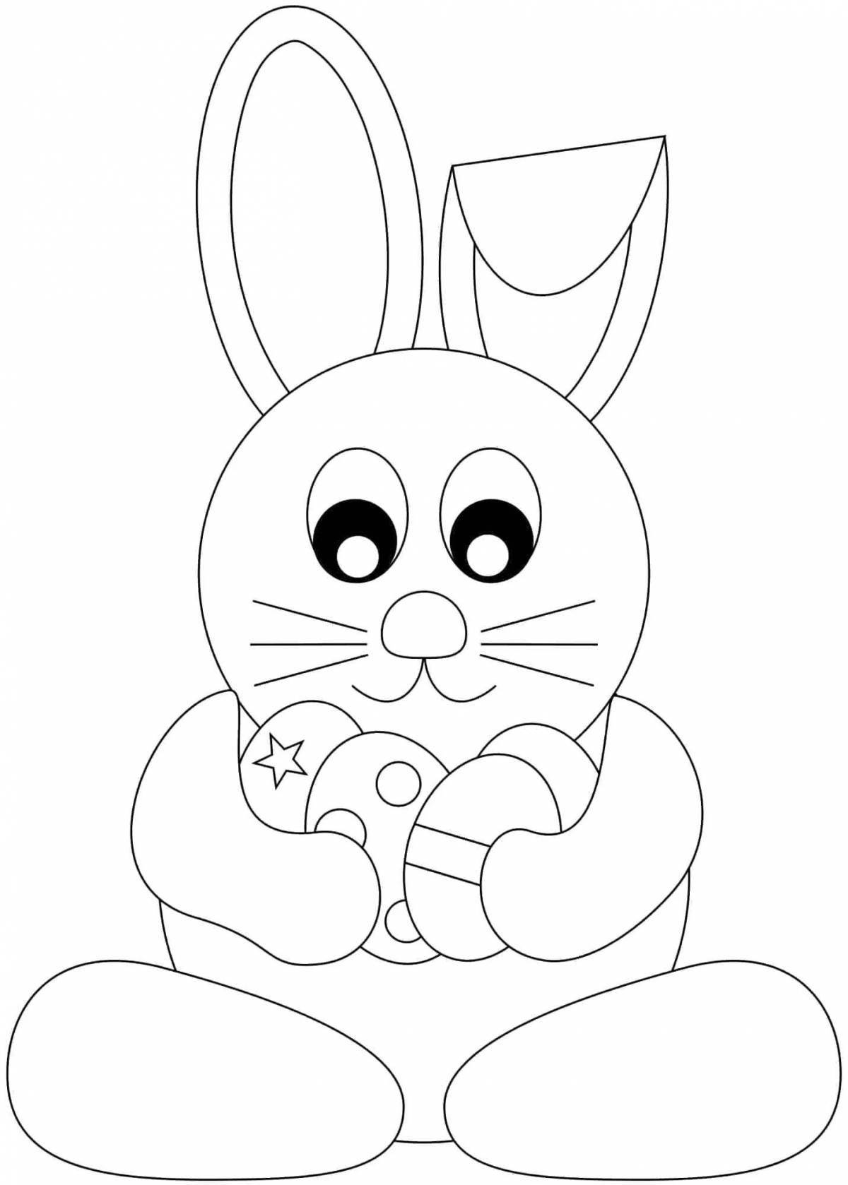 Adorable coloring bunny pattern