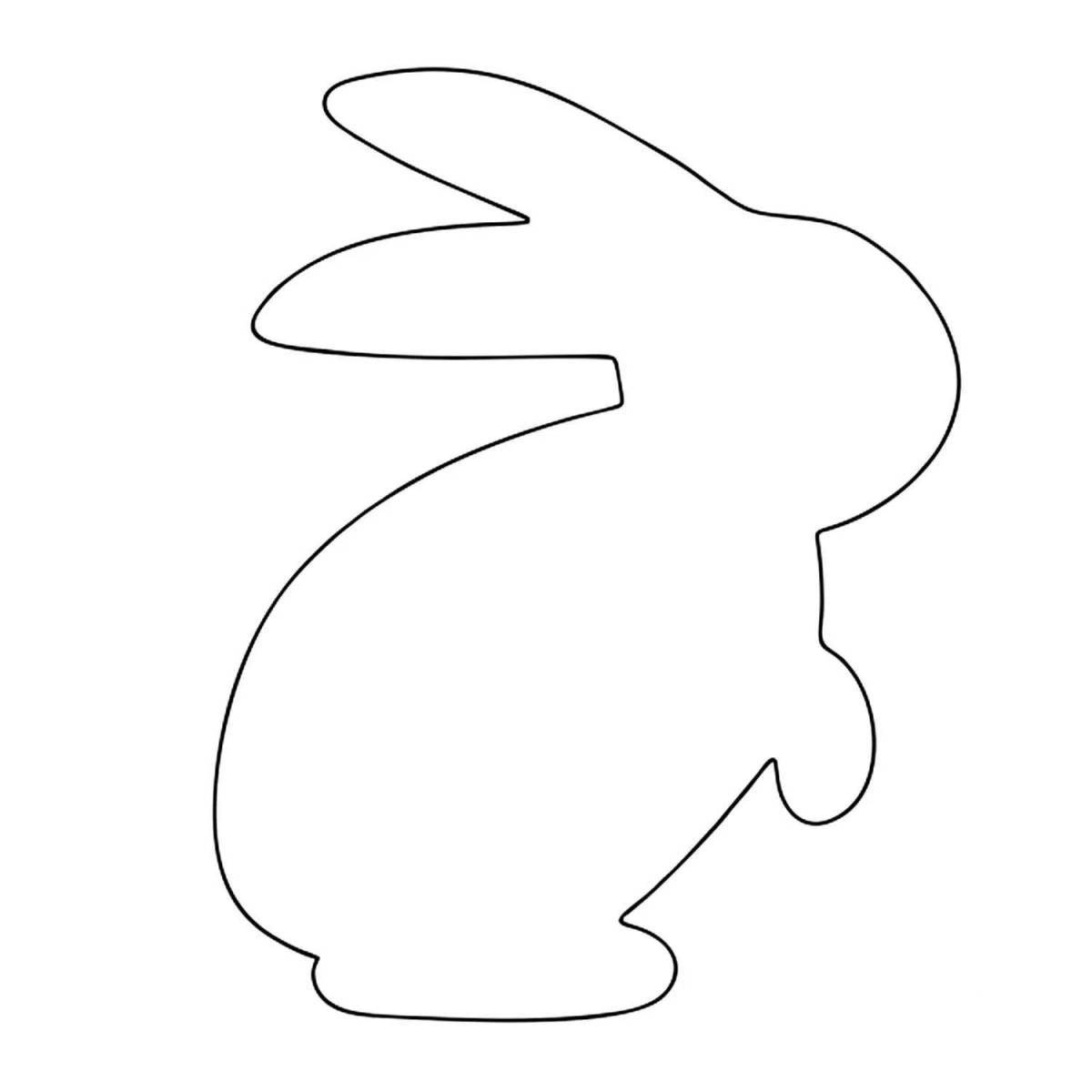Игривая раскраска кролика