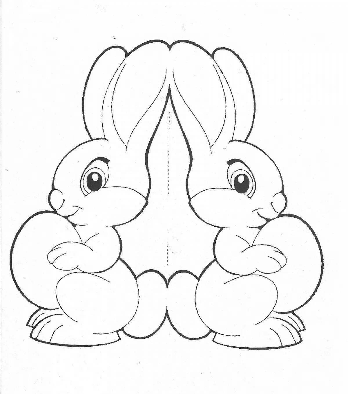 Bright rabbit coloring book