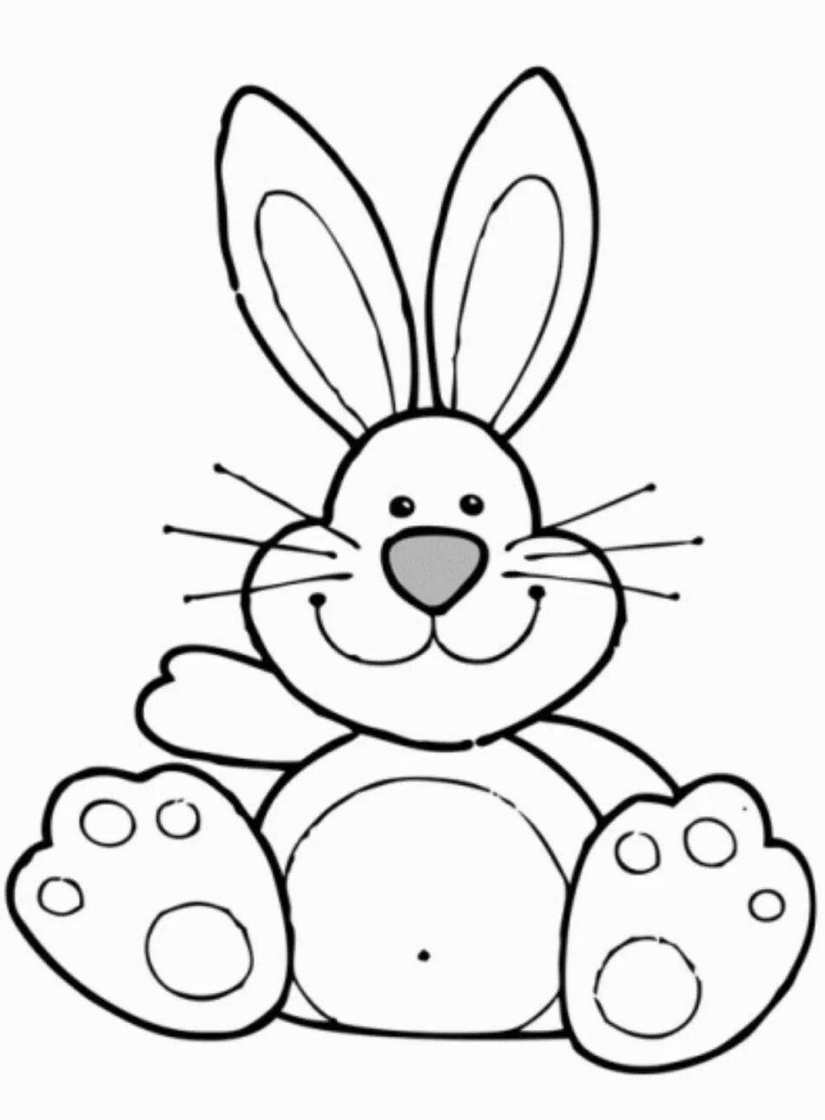 Fun coloring page rabbit