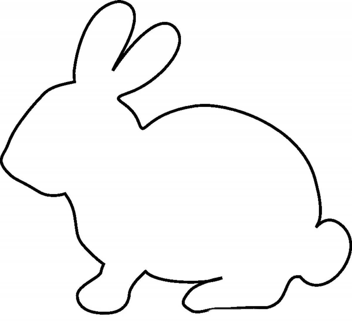 Humorous coloring rabbit