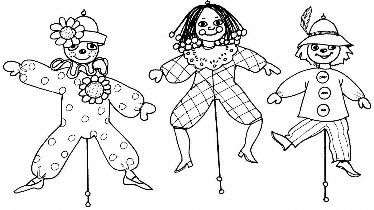 Character coloring page with funny parsley