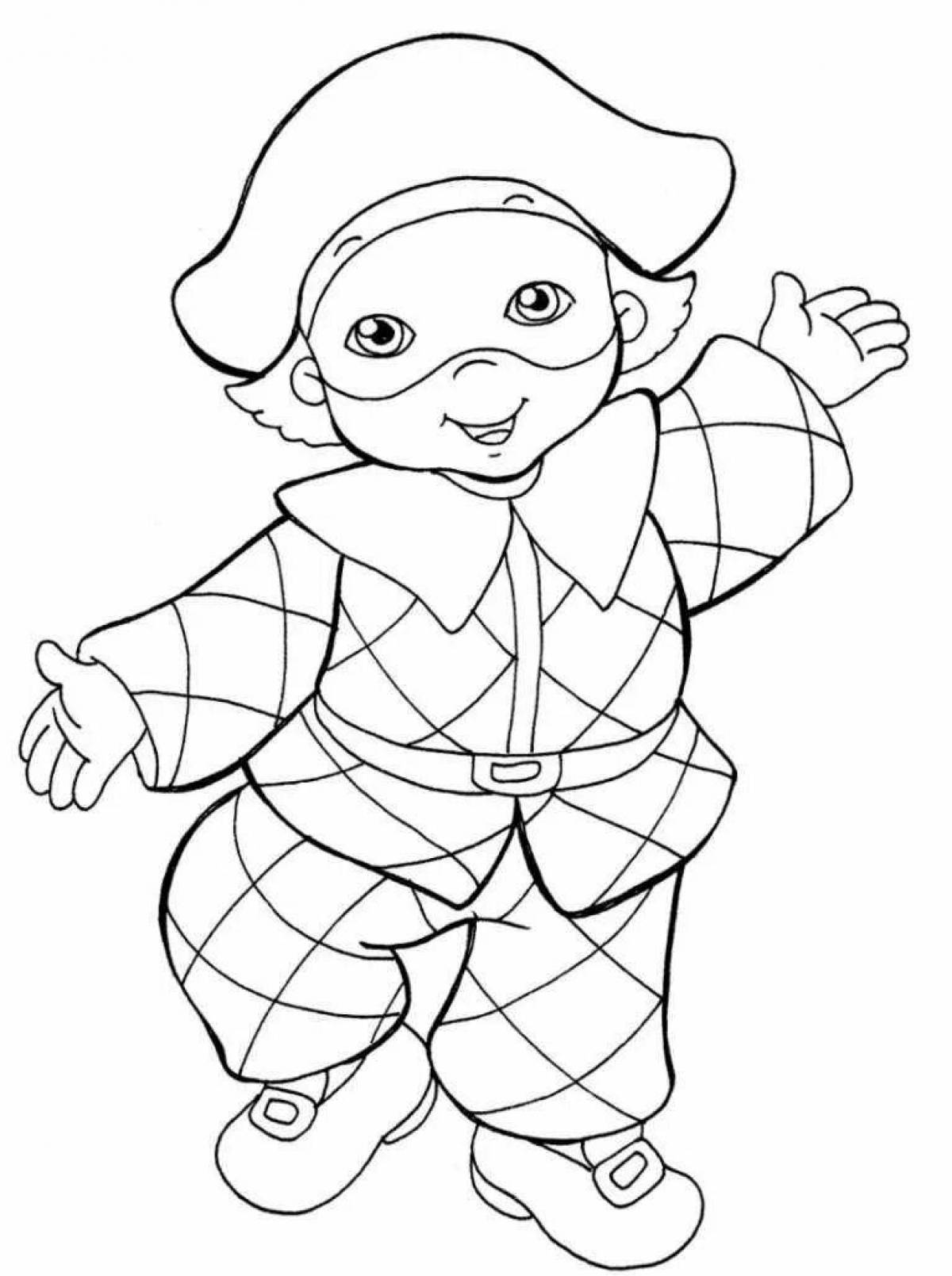 Cute parsley coloring page