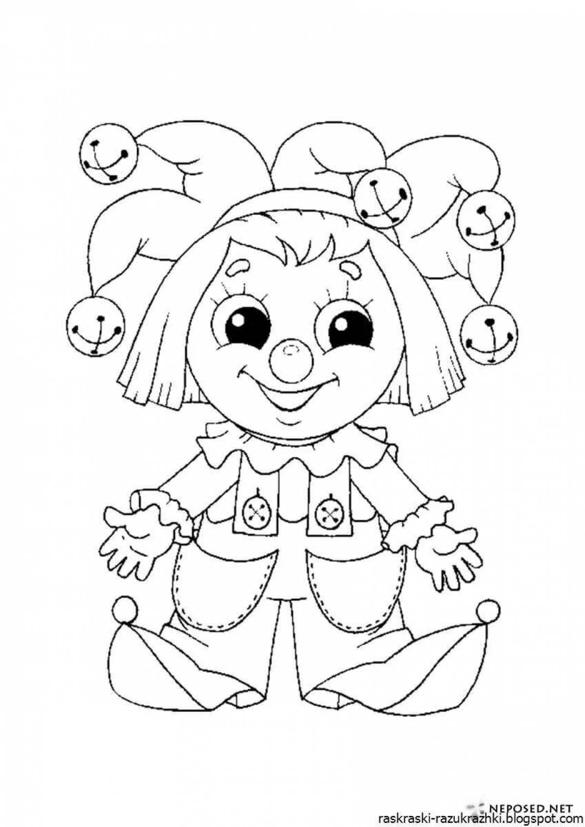 Coloring book funny parsley character