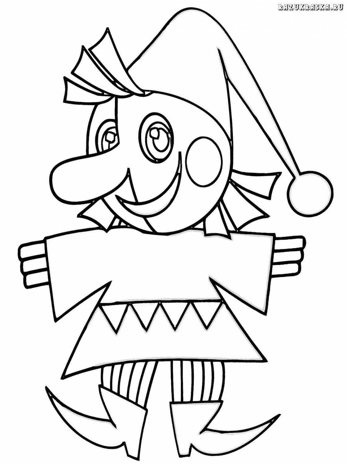Funny parsley character coloring page