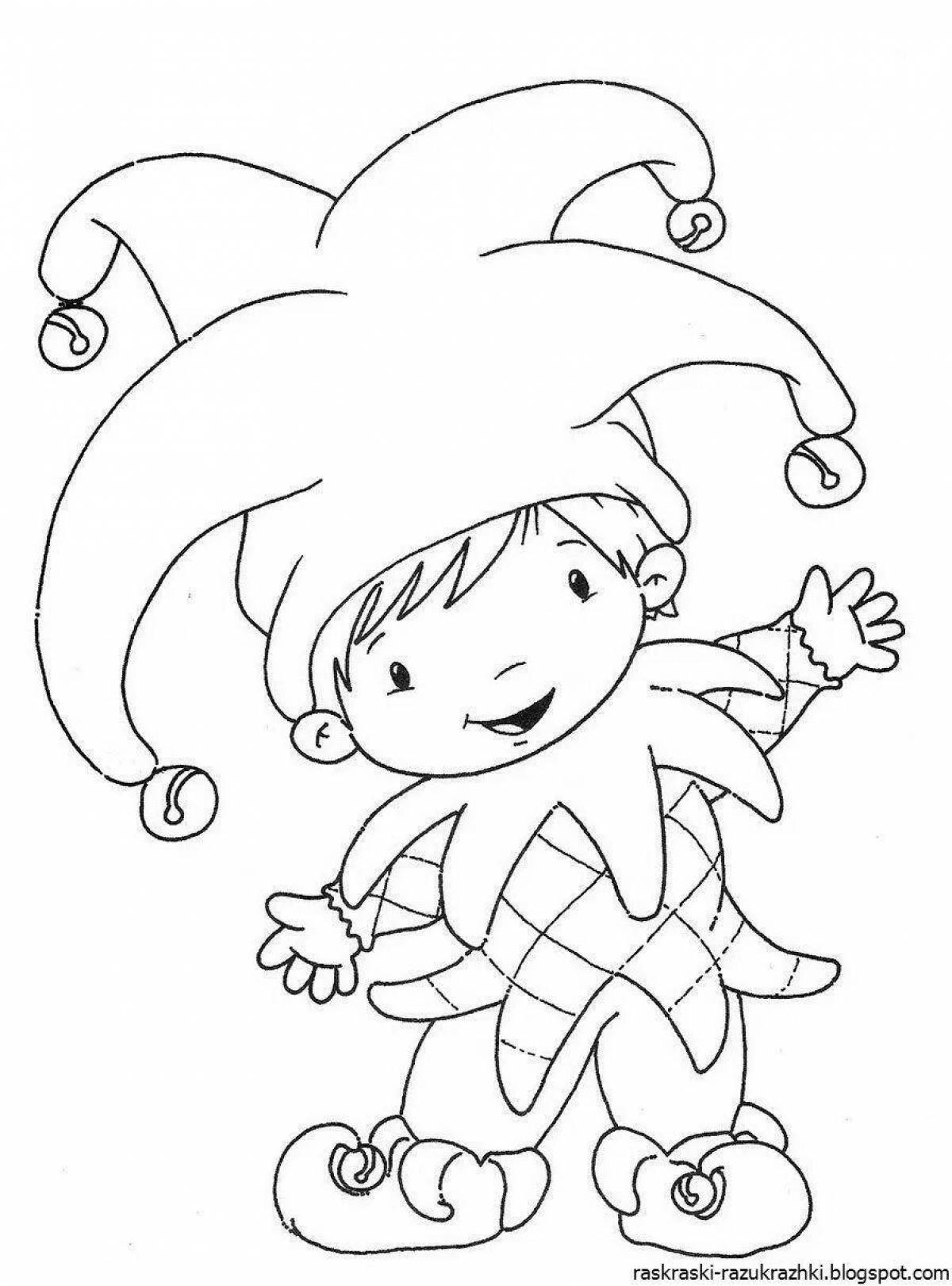 Witty parsley character coloring page