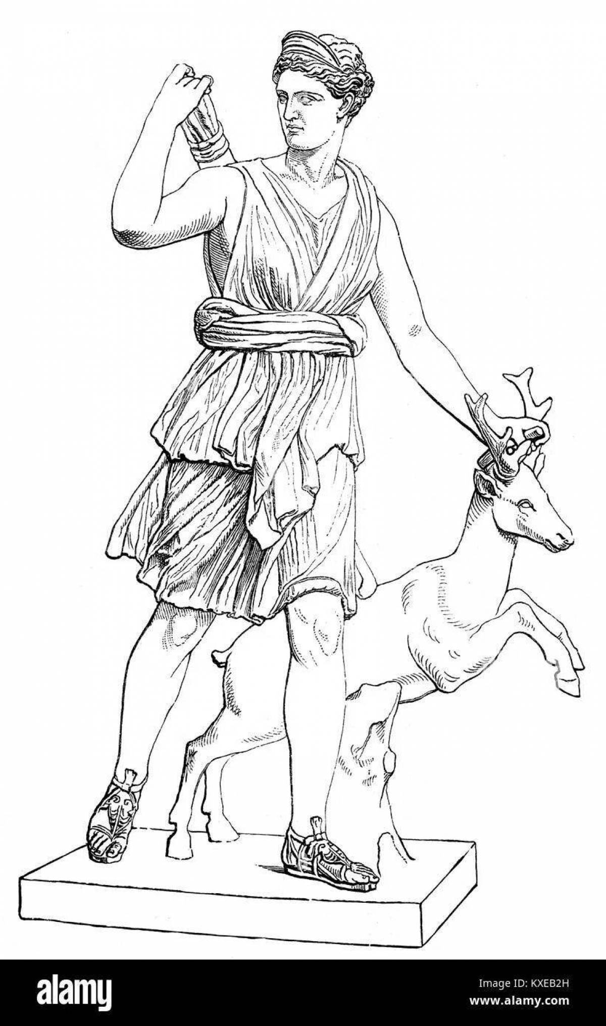 Palace coloring of the Goddess Artemis