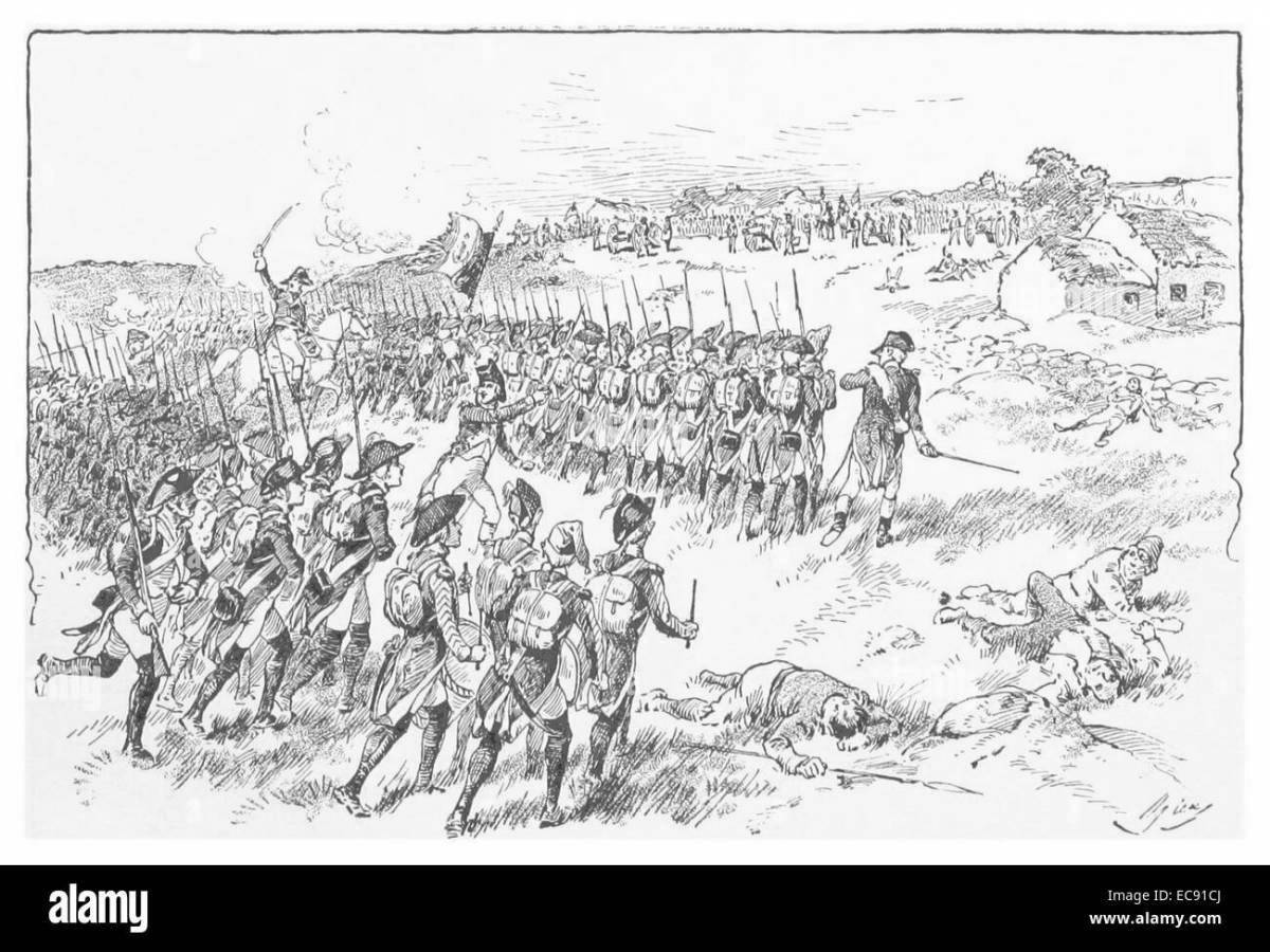 Sublime coloring page battle of Borodino