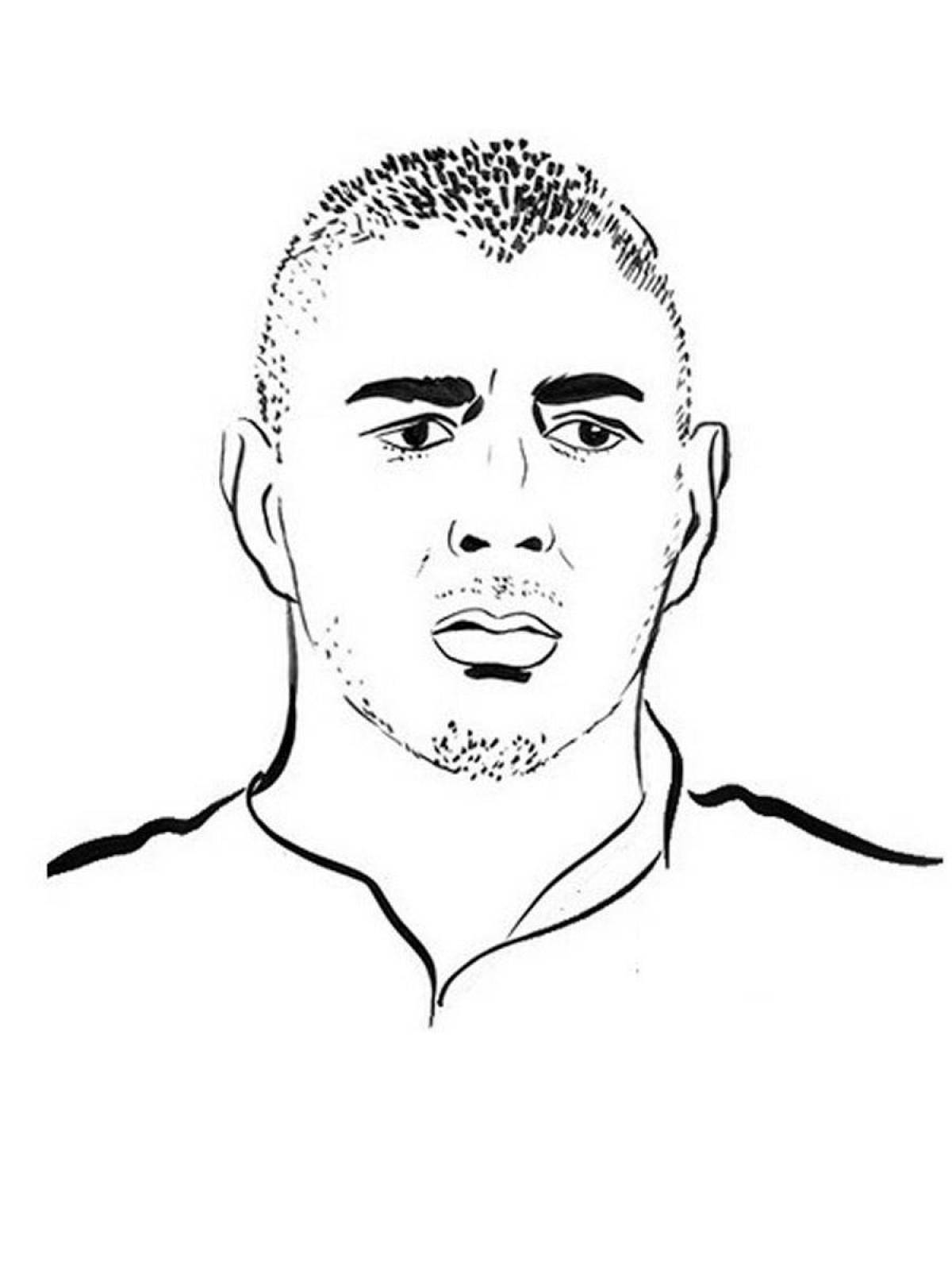 Attractive kareem benzema coloring page