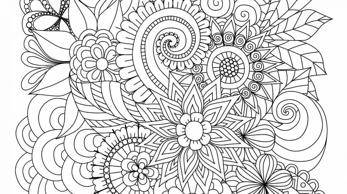 Charming one color coloring book