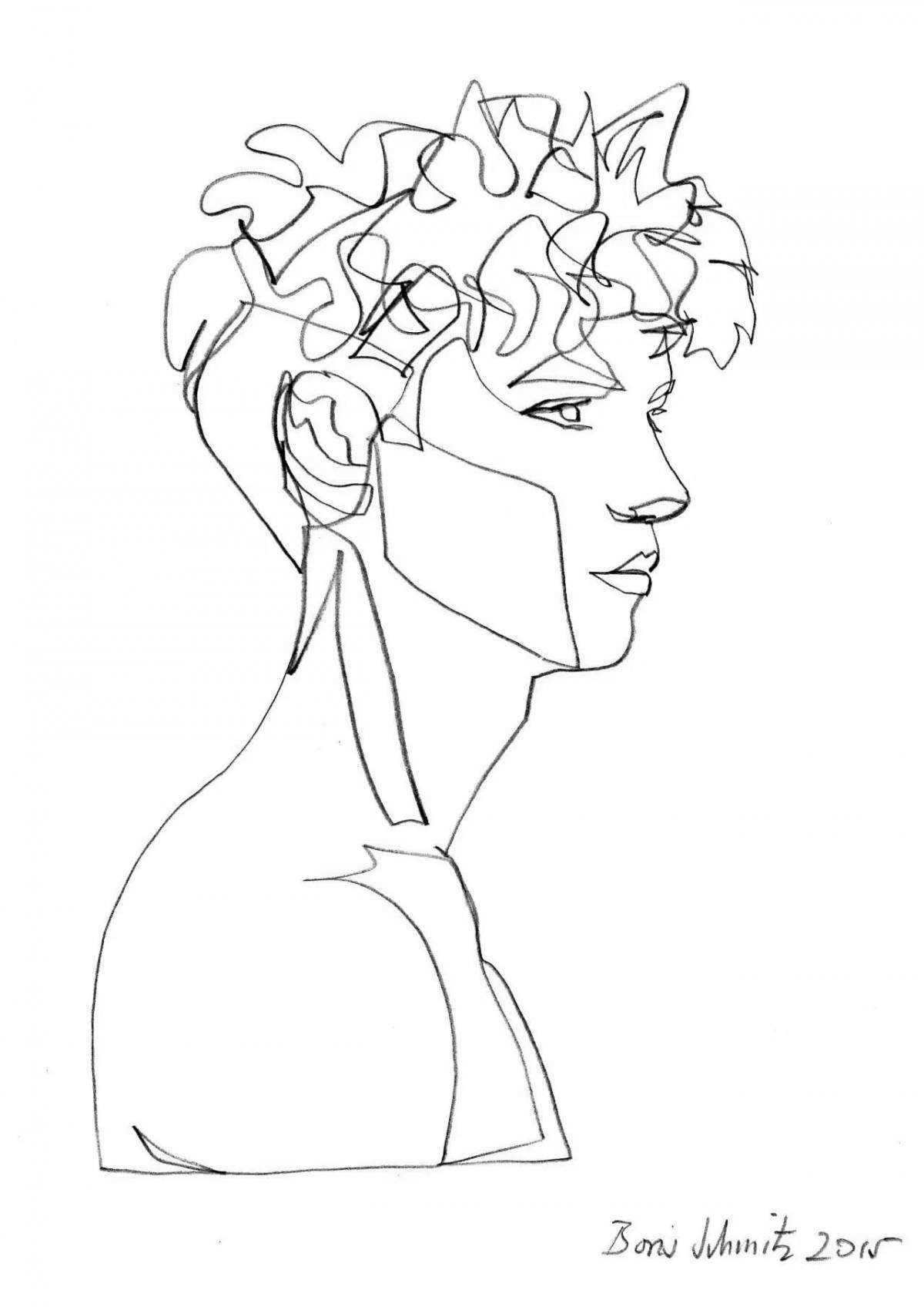 Awesome coloring aesthetic drawing