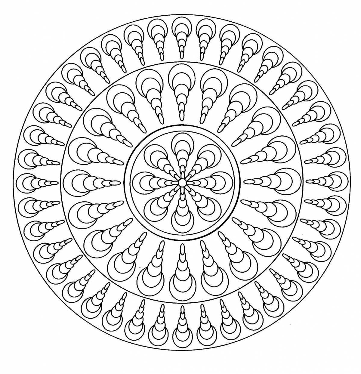 Inspirational coloring mandala of success