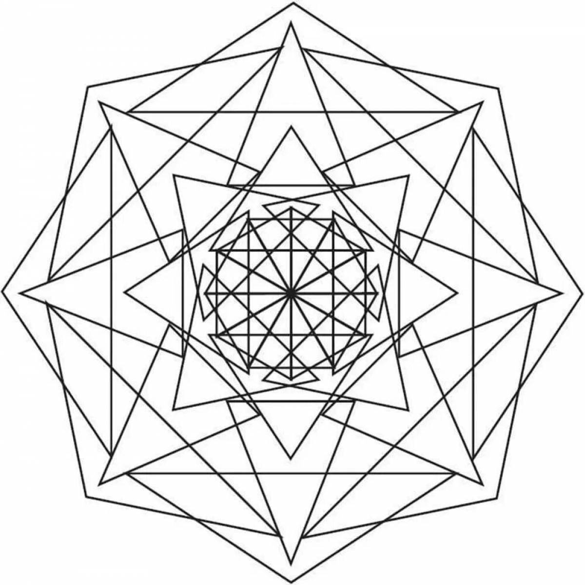 Mysterious coloring mandala of success