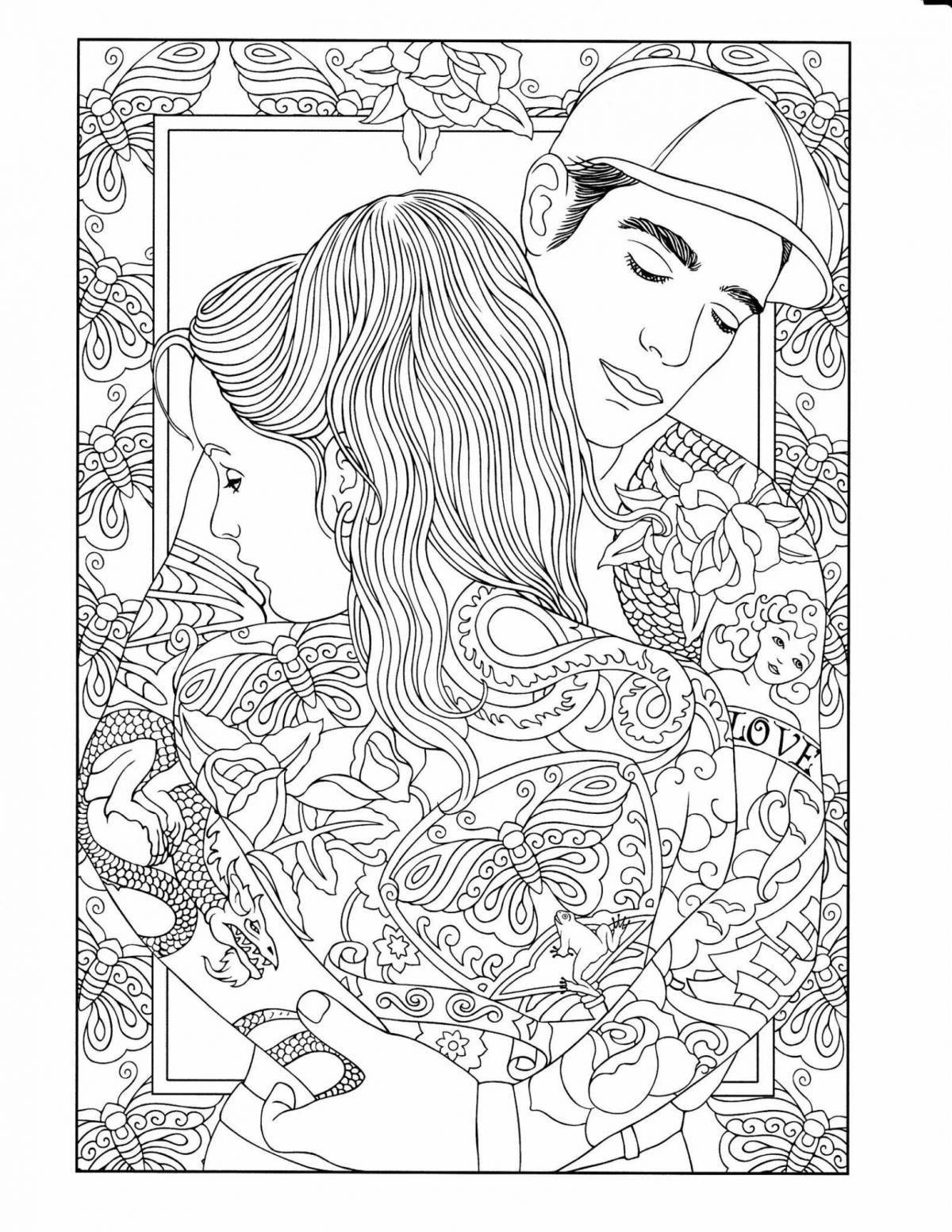 Soothing anti-stress coloring page 18