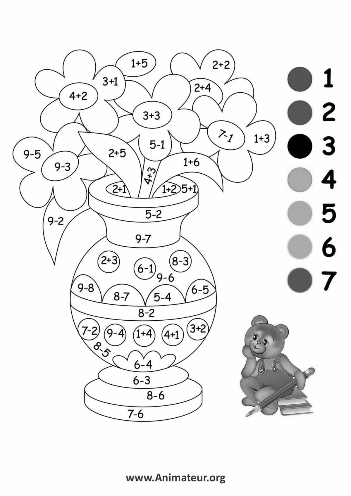 Fun coloring math games