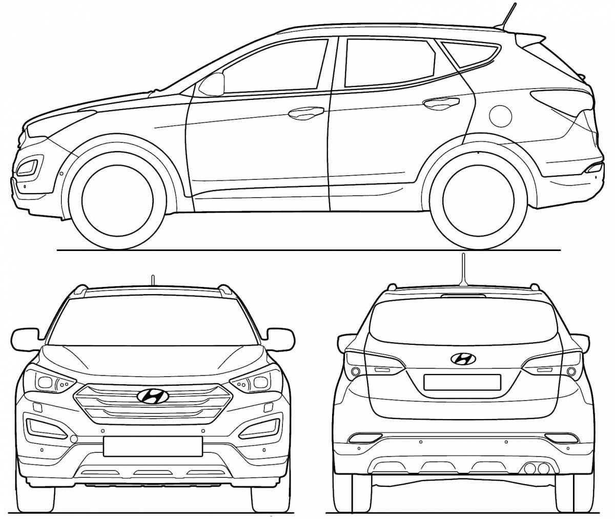 Элегантная раскраска kreta hyundai