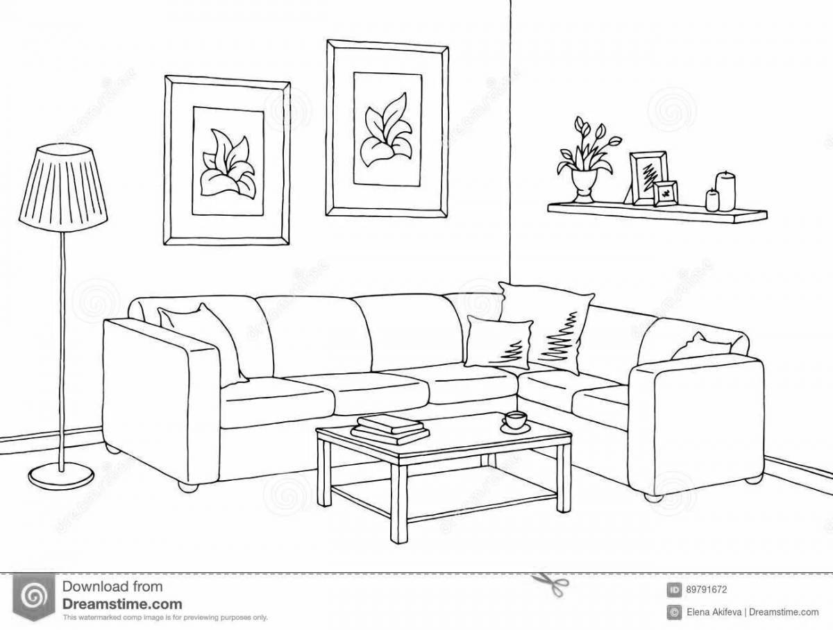 Exciting living room coloring
