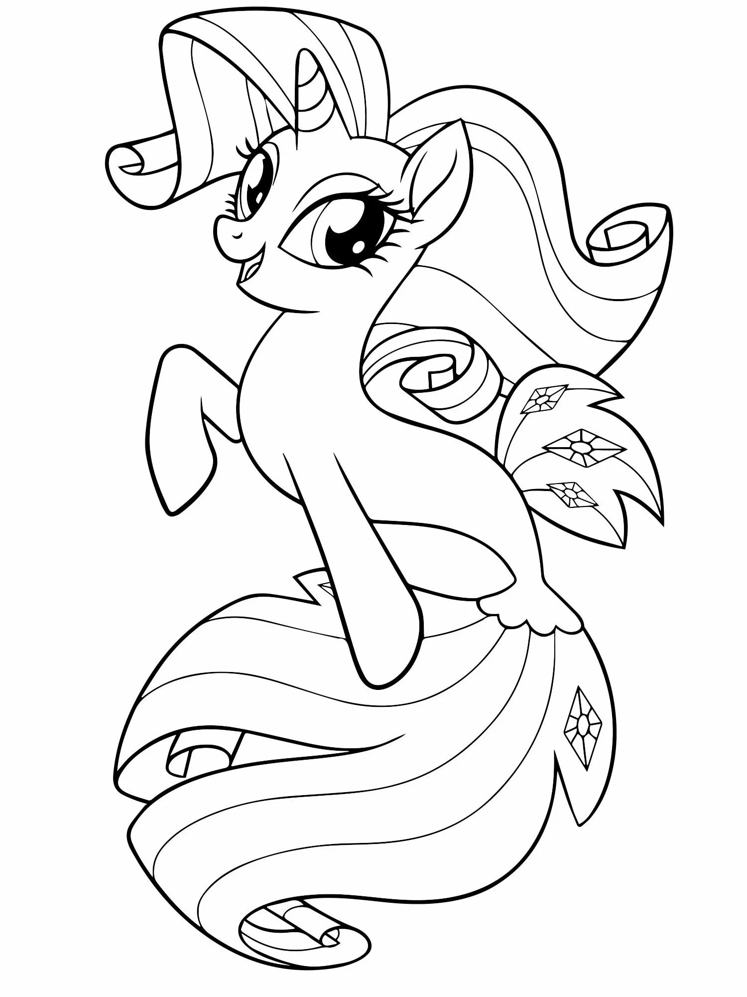 Photo Serene coloring page sparkle mermaid