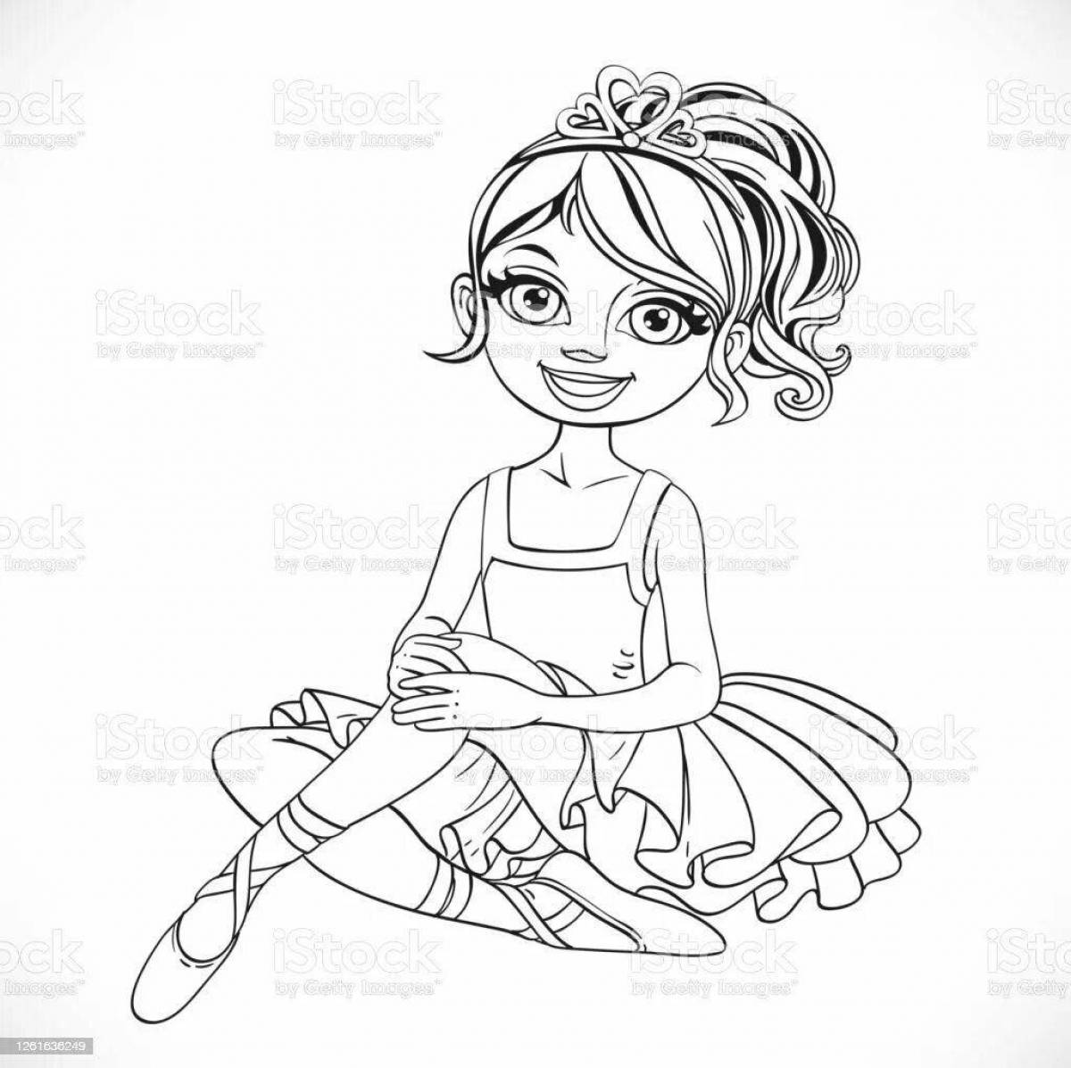 Amazing ballerina coloring page