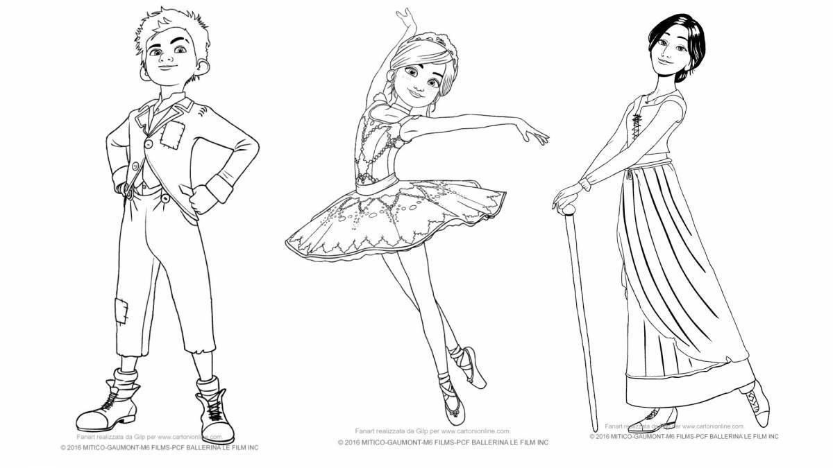 Amazing ballerina coloring book