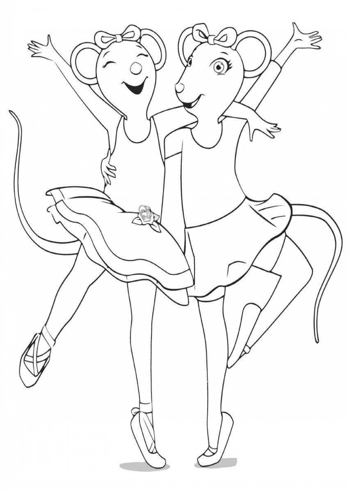 Coloring page dazzling ballerina