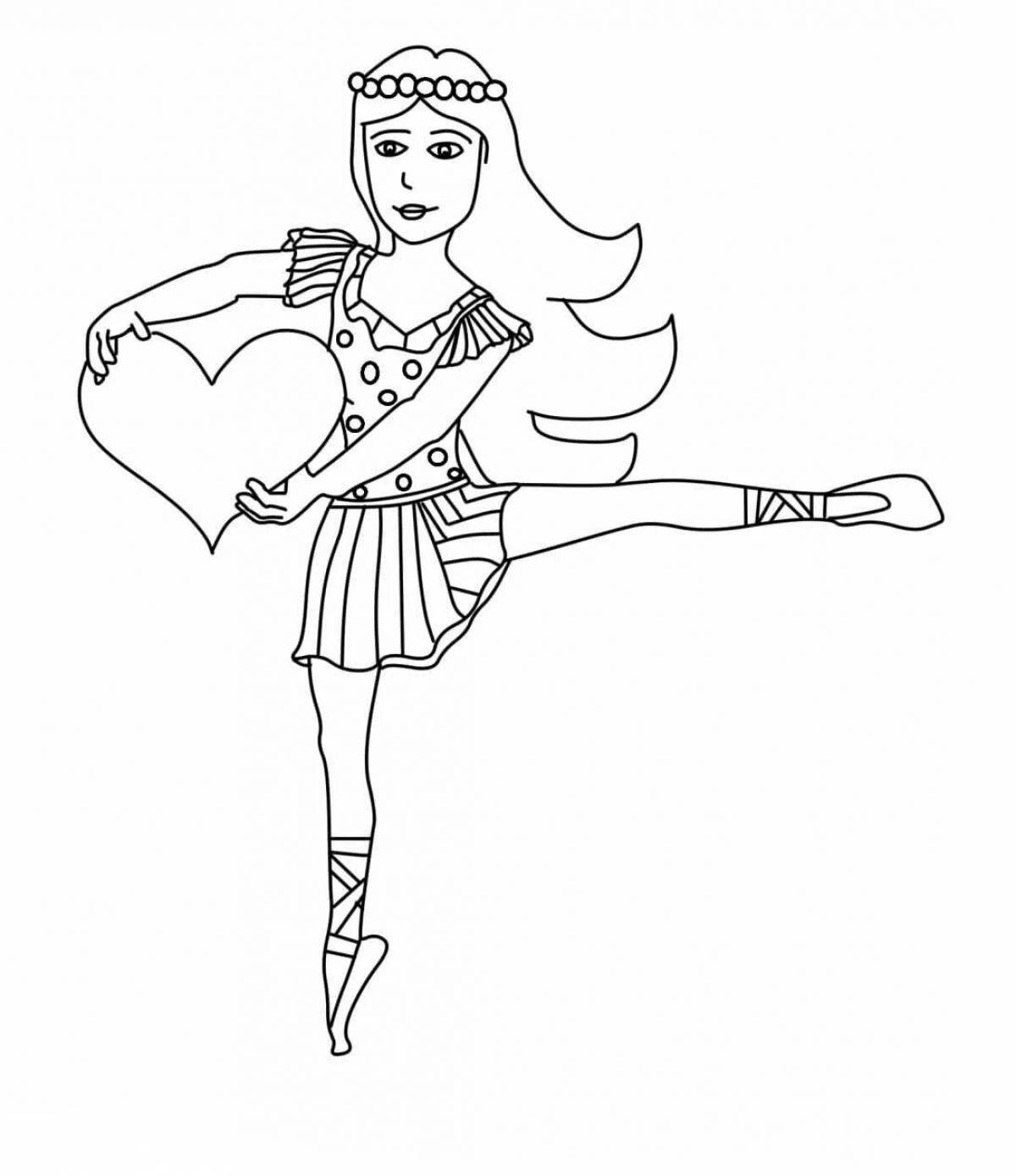 Blessed ballerina coloring page