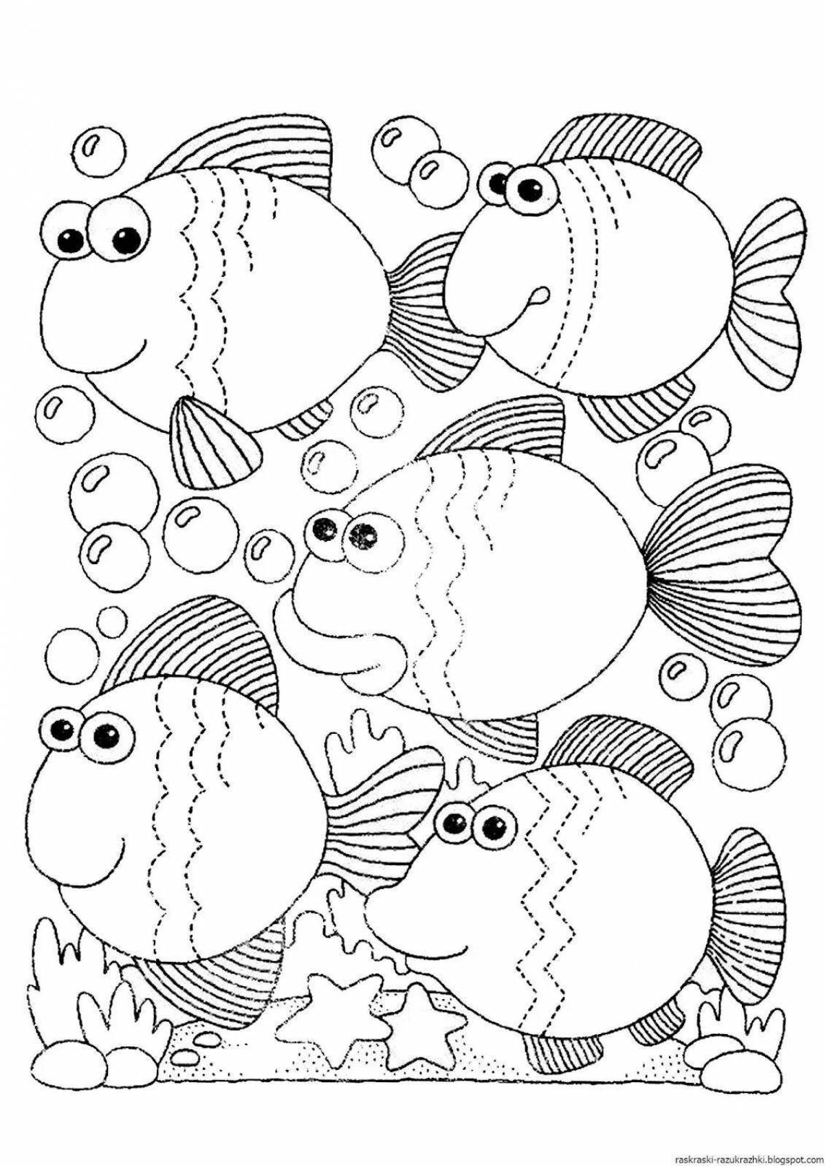 Fun coloring book for developing fine motor skills