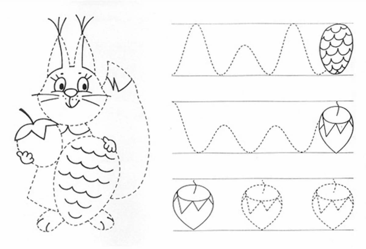 Creative coloring book for fine motor skills