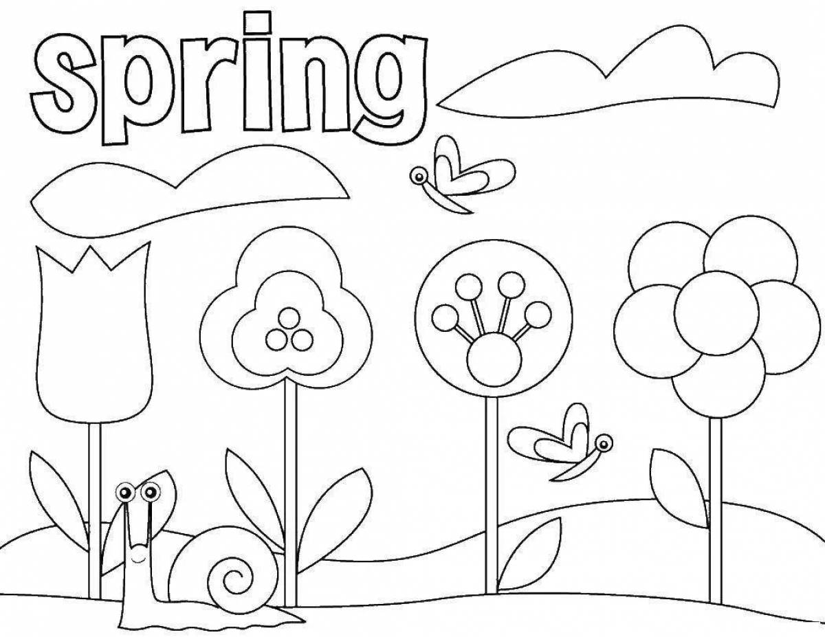 Coloring sunny spring