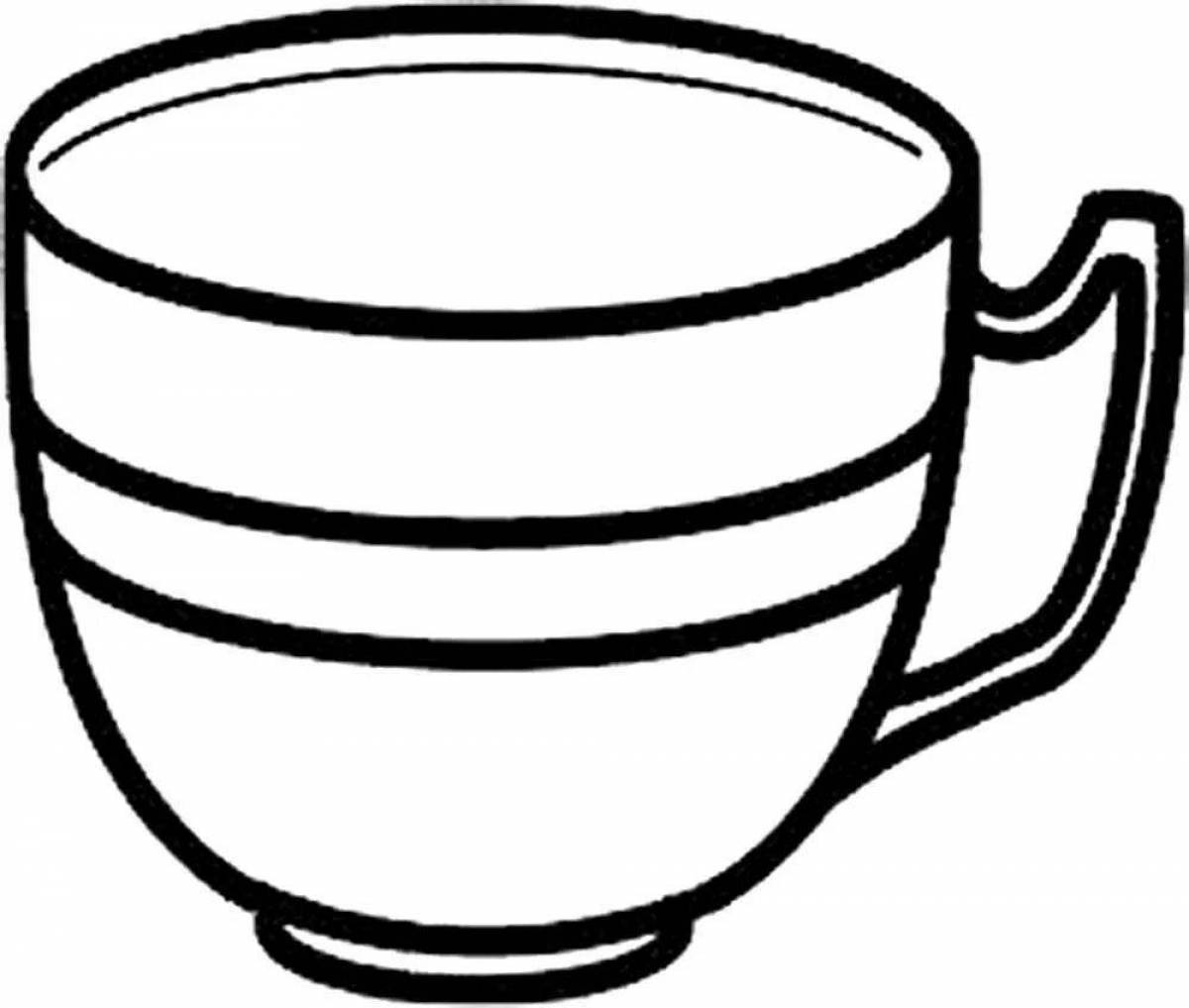 Playful crockery junior group coloring page