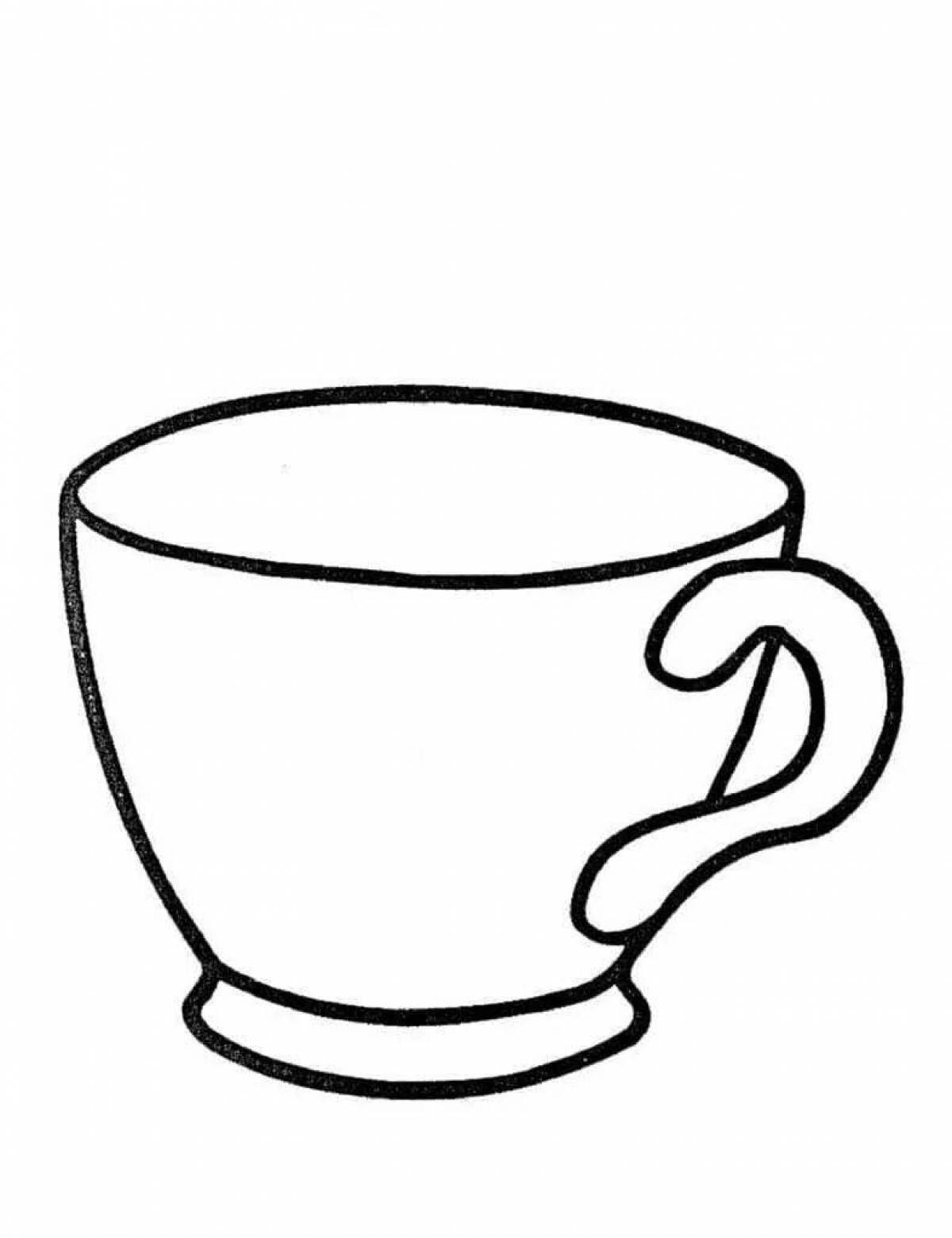 Great tableware junior group coloring page