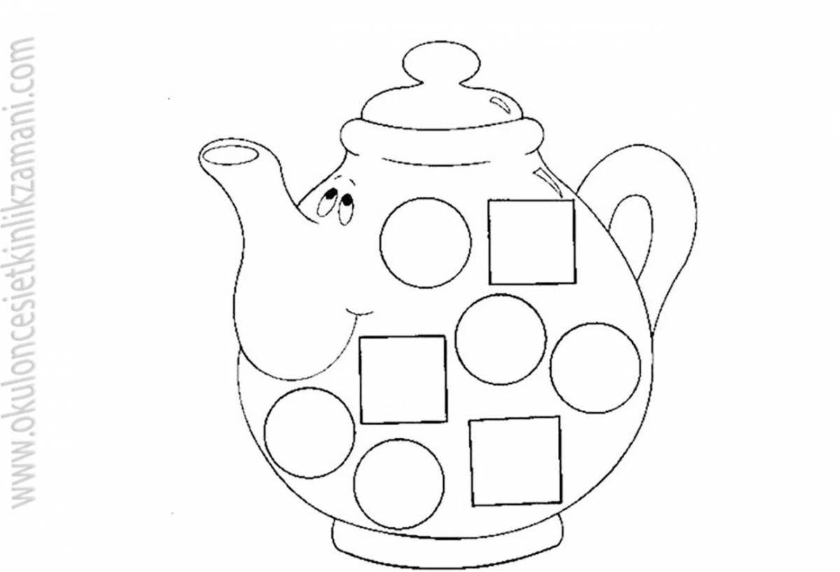 Юмористическая посуда junior group coloring page