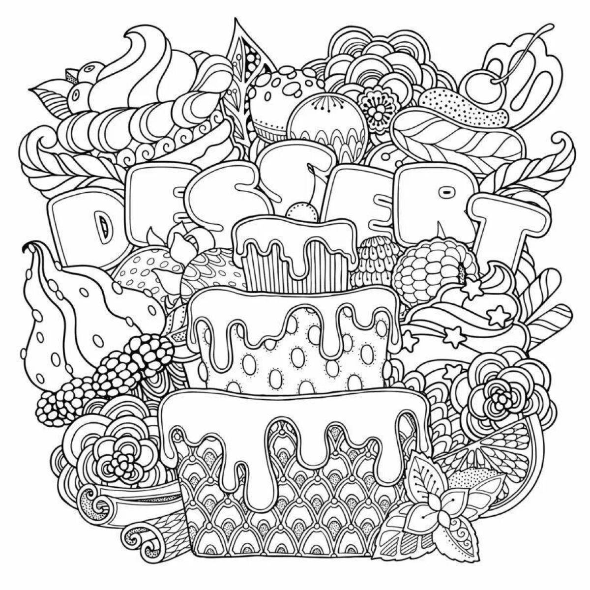 Coloring book fragrant sweets for girls
