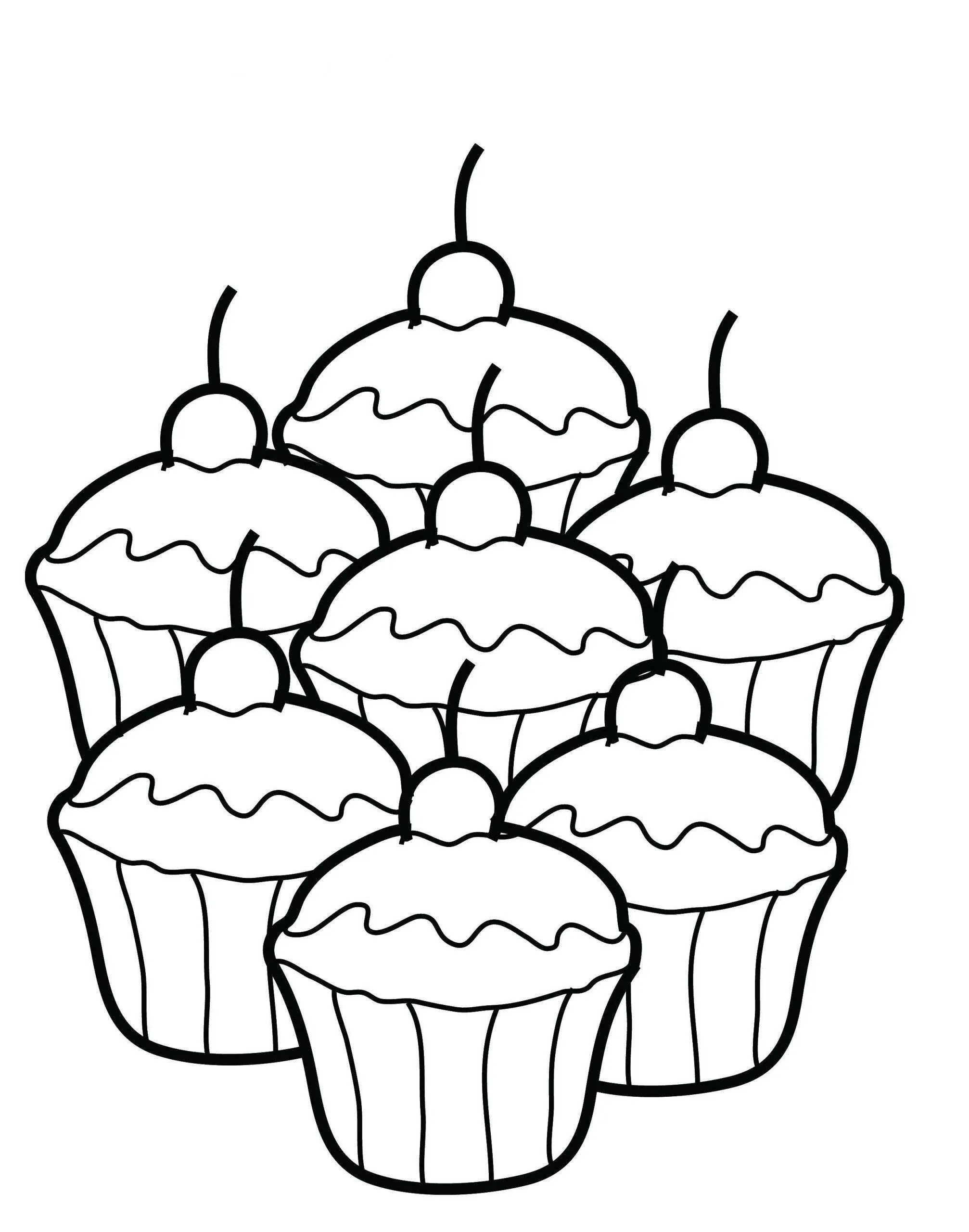 Glitter sweets coloring pages for girls