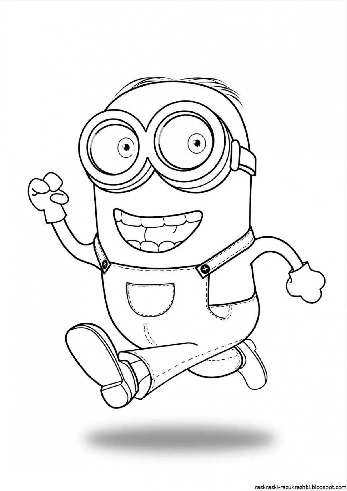 Minions coloring page for girls