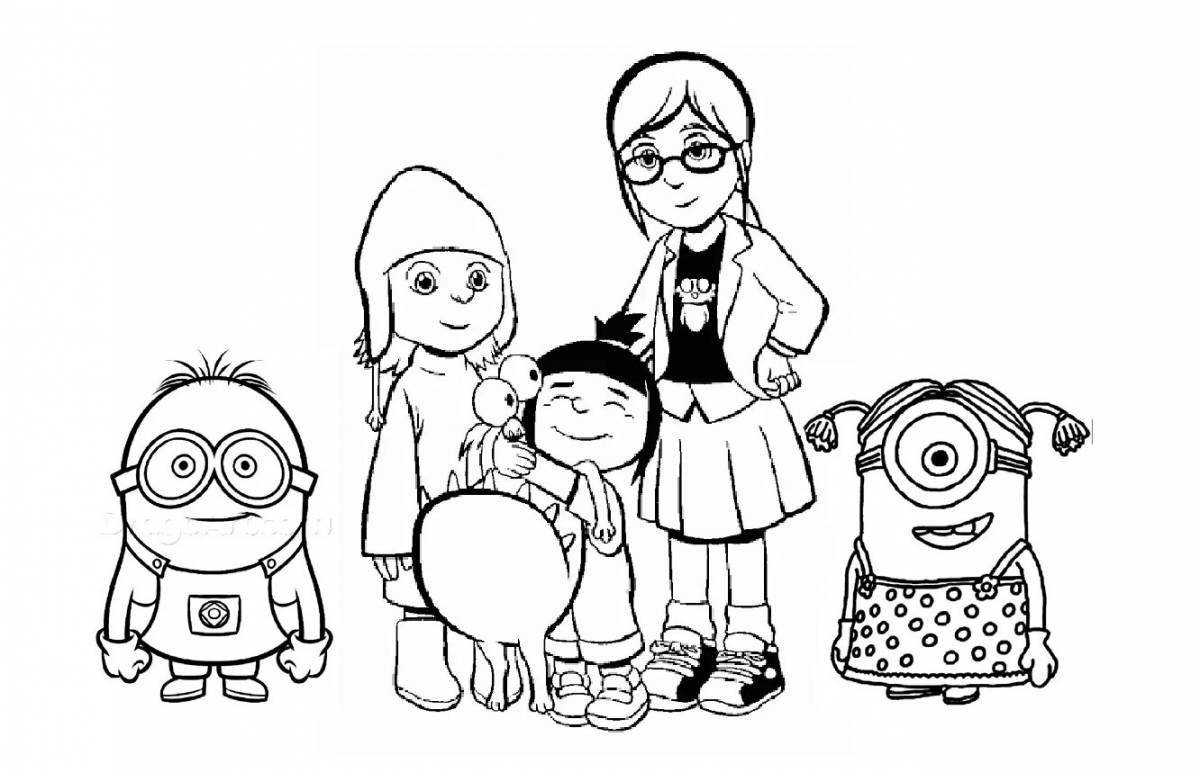 Coloring for girls minions
