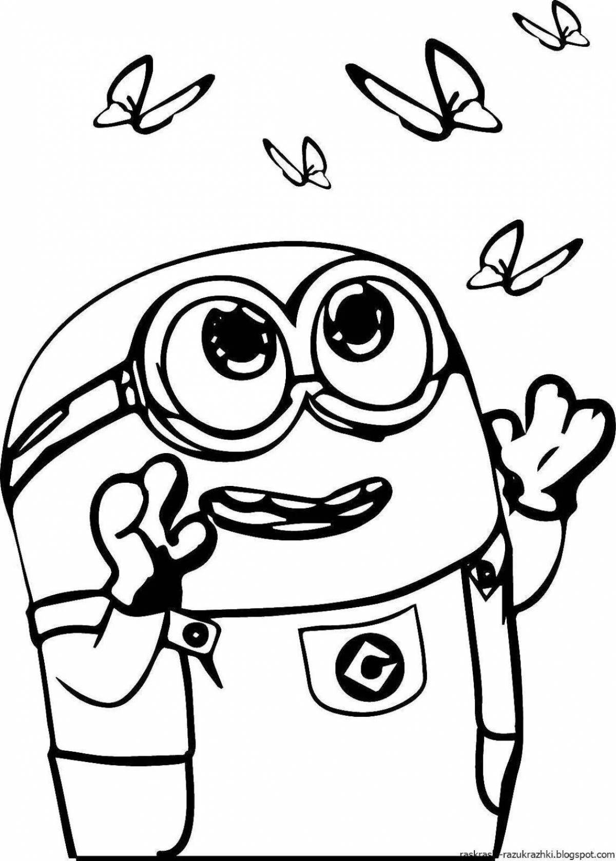 Minions creative coloring book for girls