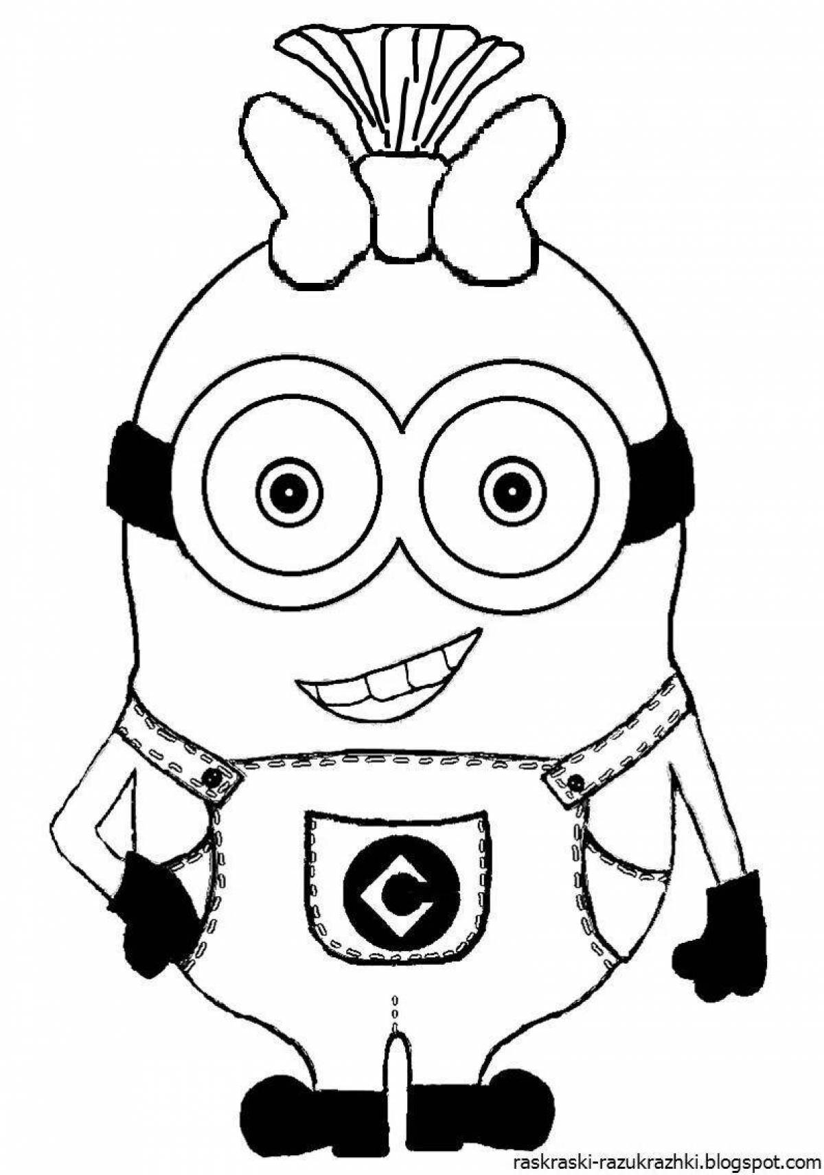 Fun coloring of minions for girls