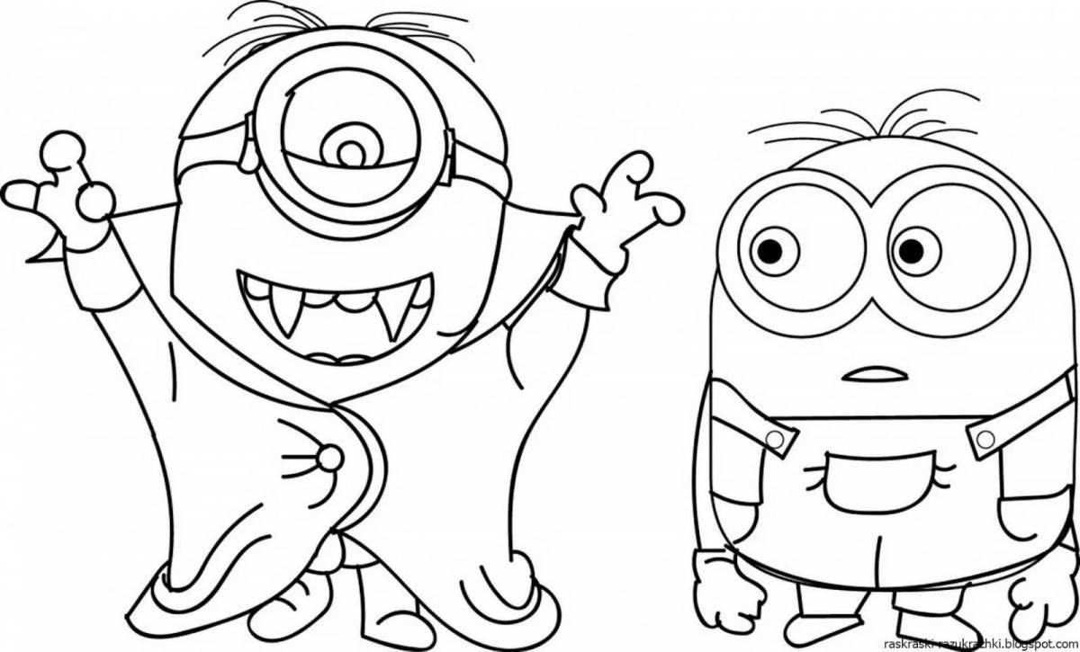 Minions coloring book for girls