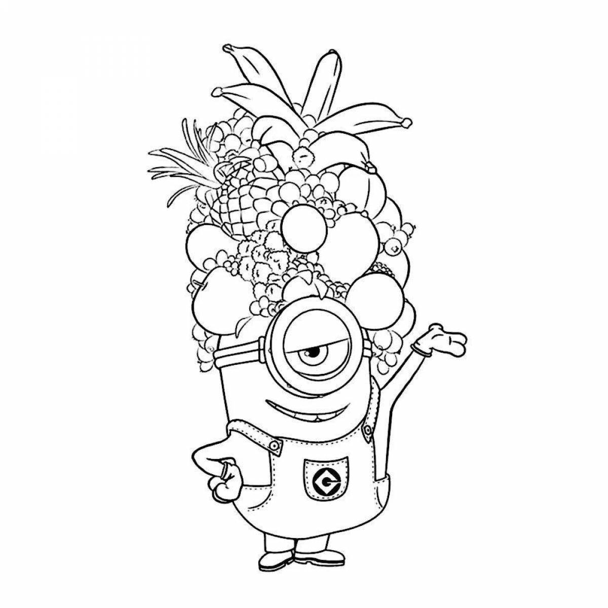 Color-frenzy coloring page minions для девочек
