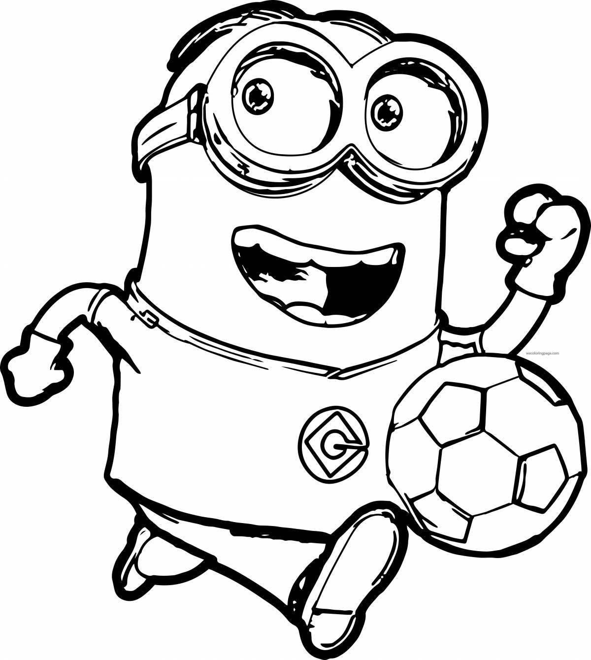 Minions themed coloring book for girls