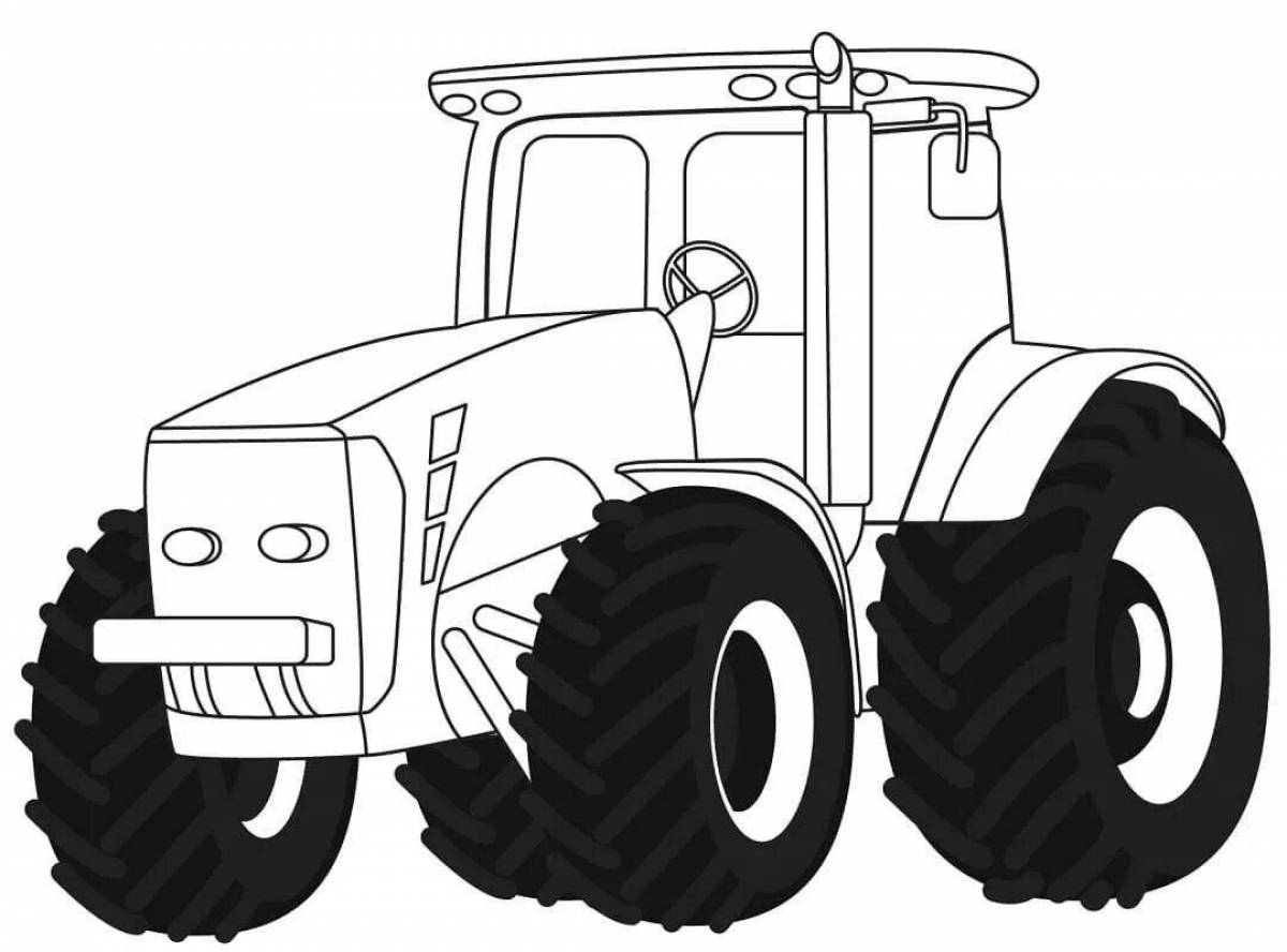 Exquisite blue gosh tractor coloring book