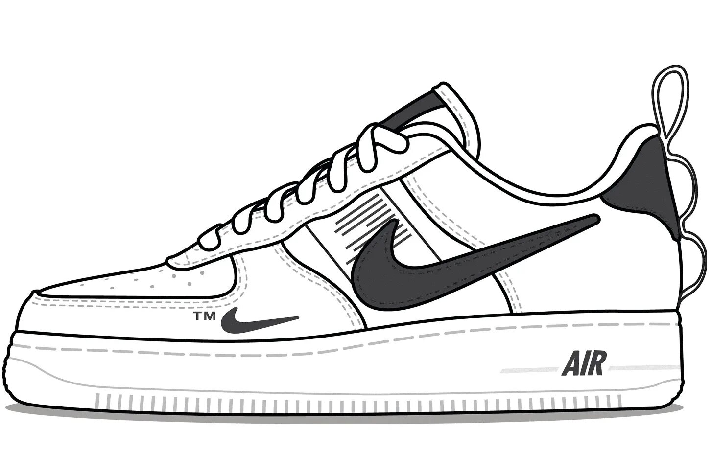 Animated Jordans 1 coloring page